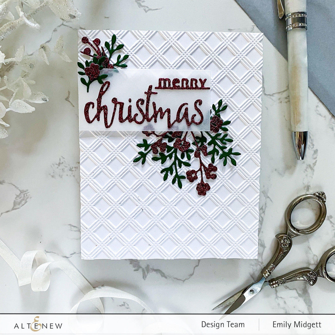 Altenew Stamp & Die Bundle Halftone Holidays Stamp & Die & Christmas Season Die Set Bundle