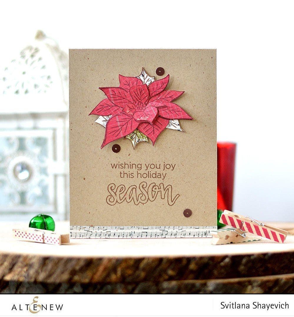 Altenew Stamp & Die Bundle Halftone Holidays Stamp & Die & Christmas Season Die Set Bundle