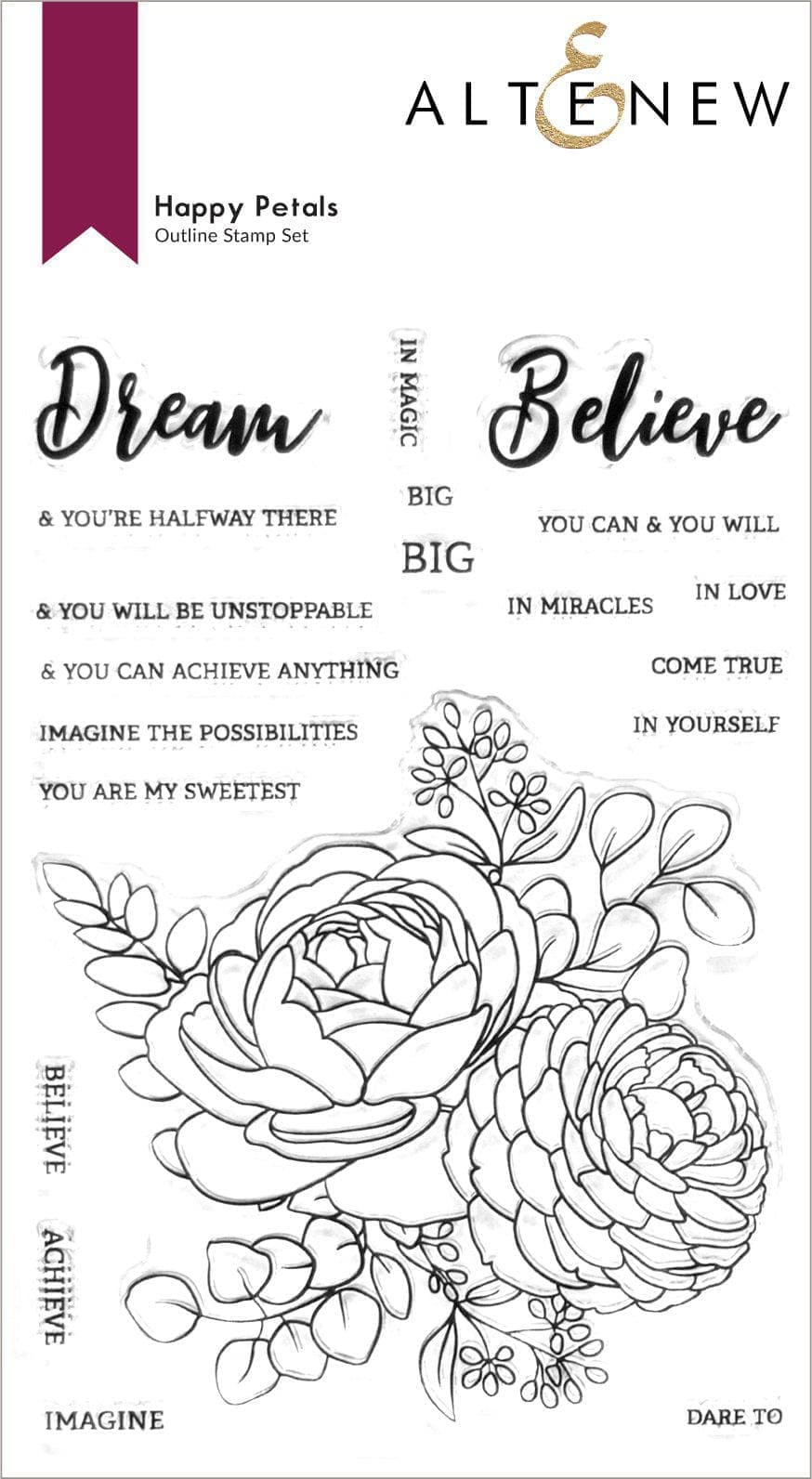 Altenew Stamp & Die Bundle Happy Petals Stamp & Die Bundle