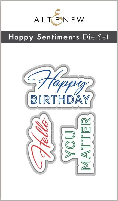 Altenew Stamp & Die Bundle Happy Sentiments Stamp & Die Bundle