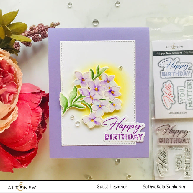 Altenew Stamp & Die Bundle Happy Sentiments Stamp & Die Bundle