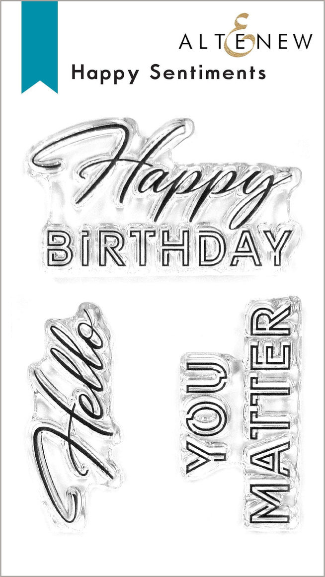 Altenew Stamp & Die Bundle Happy Sentiments Stamp & Die Bundle