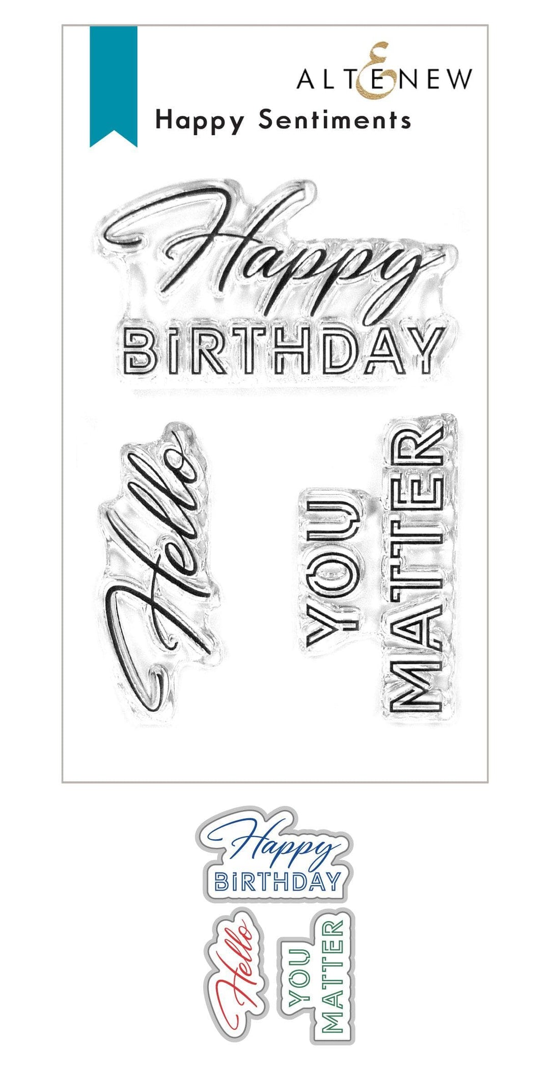 Altenew Stamp & Die Bundle Happy Sentiments Stamp & Die Bundle