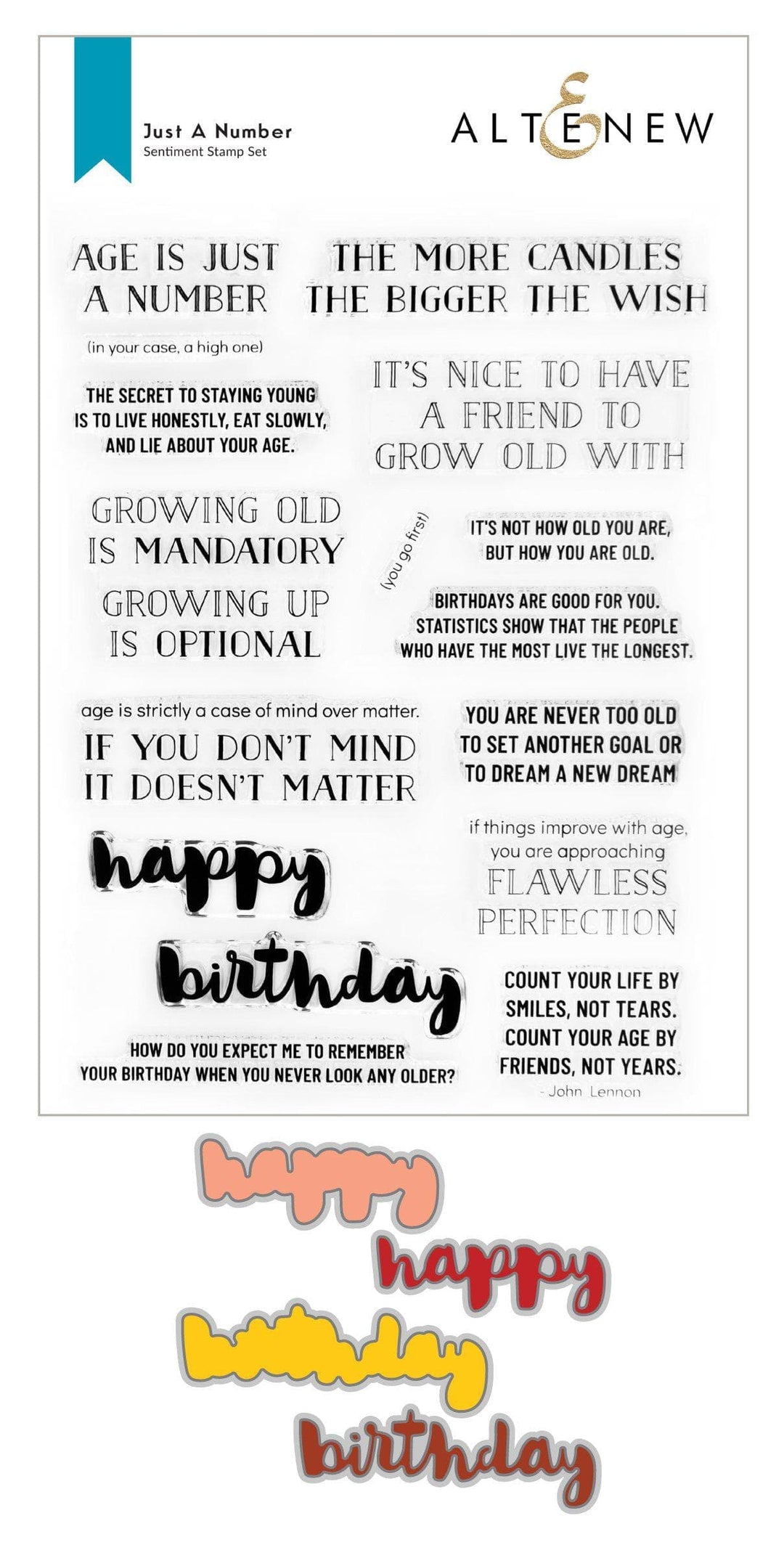 Altenew Stamp & Die Bundle Just a Number Stamp & Die Bundle