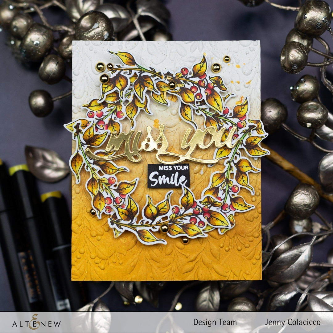 Altenew Stamp & Die Bundle Lingonberry Branch Stamp & Die Bundle