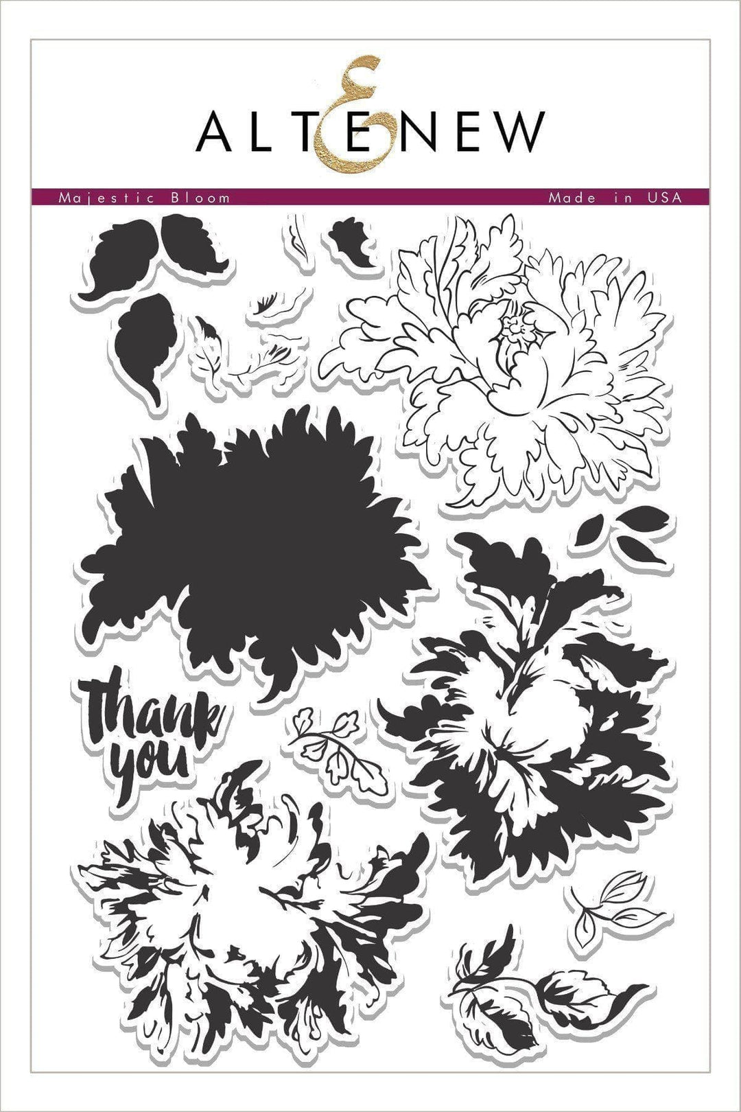 Altenew Stamp & Die Bundle Majestic Bloom Stamp & Die Bundle