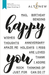 Altenew Stamp & Die Bundle Mega Greetings 2 Stamp & Die Bundle