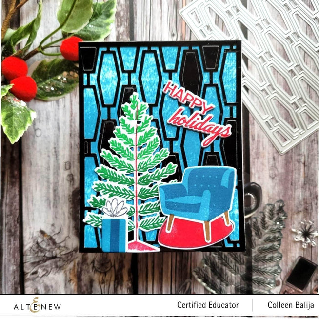 Altenew Stamp & Die Bundle Mid-Century Festivities Stamp & Die Bundle