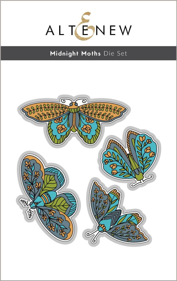 Altenew Stamp & Die Bundle Midnight Moths