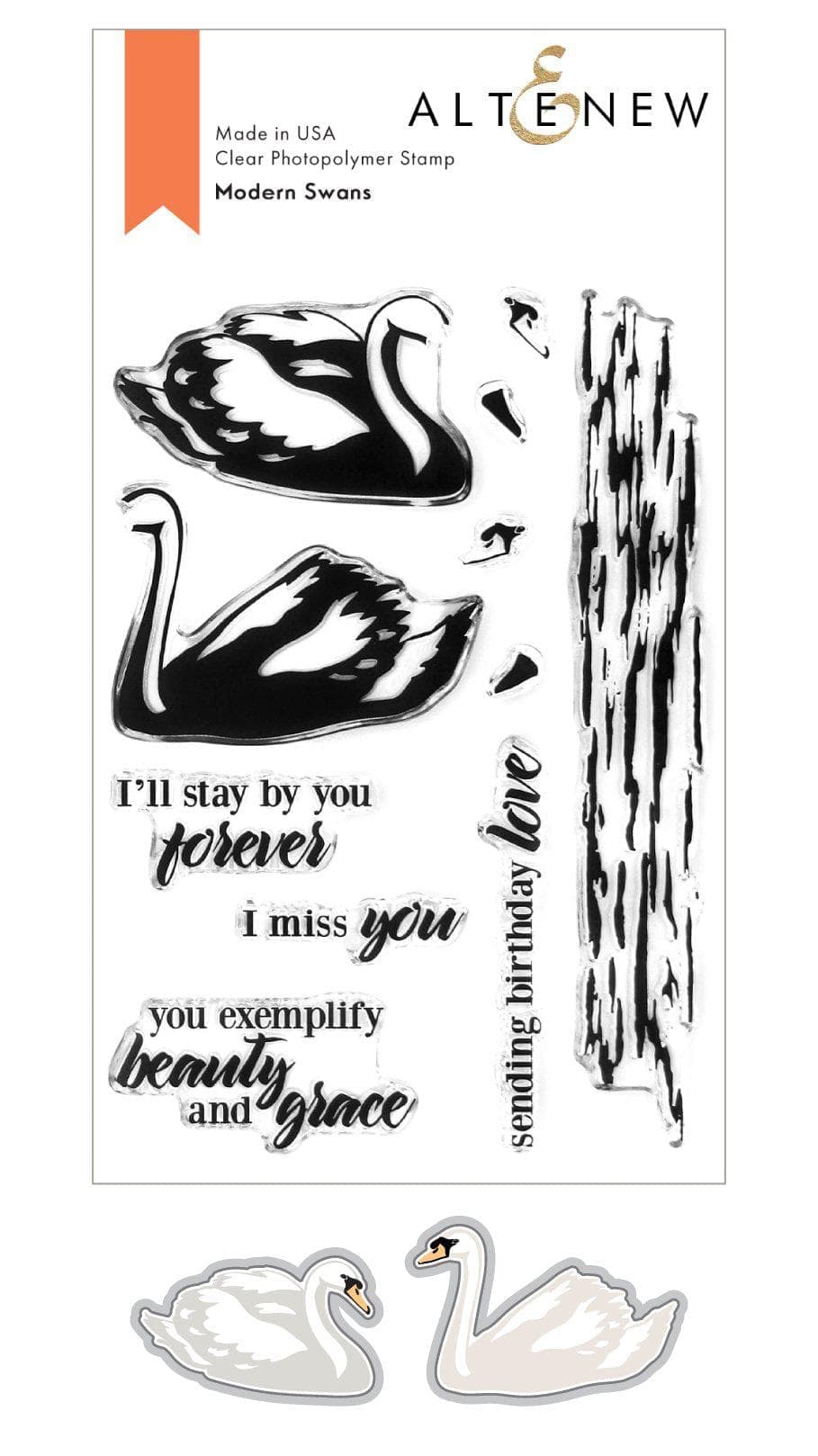 Altenew Stamp & Die Bundle Modern Swans Stamp & Die Bundle