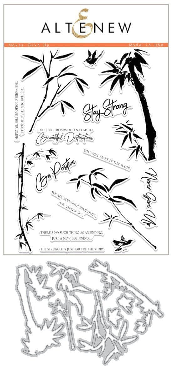 Altenew Stamp & Die Bundle Never Give Up Stamp & Die Bundle