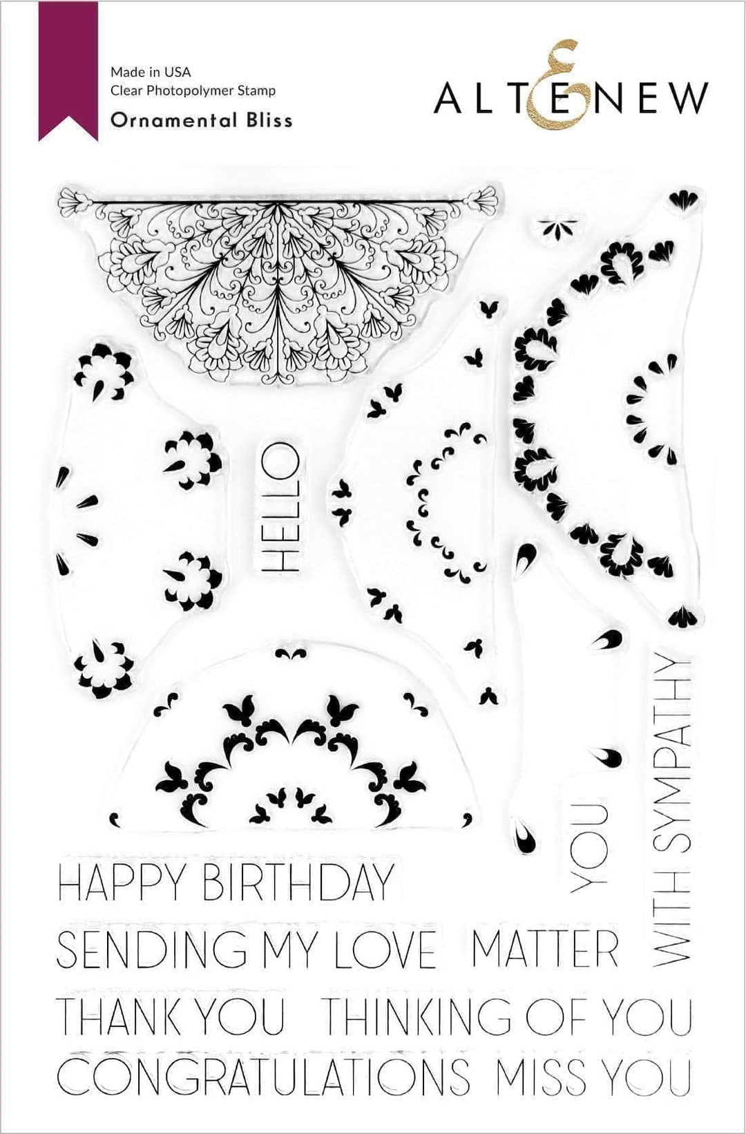 Altenew Stamp & Die Bundle Ornamental Bliss