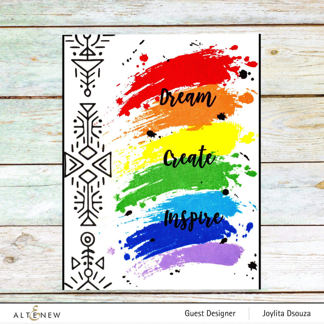 Altenew Stamp & Die Bundle Painted Rainbow Stamp & Die Bundle