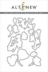 Altenew Stamp & Die Bundle Pen Sketched Silhouette Stamp & Die Bundle