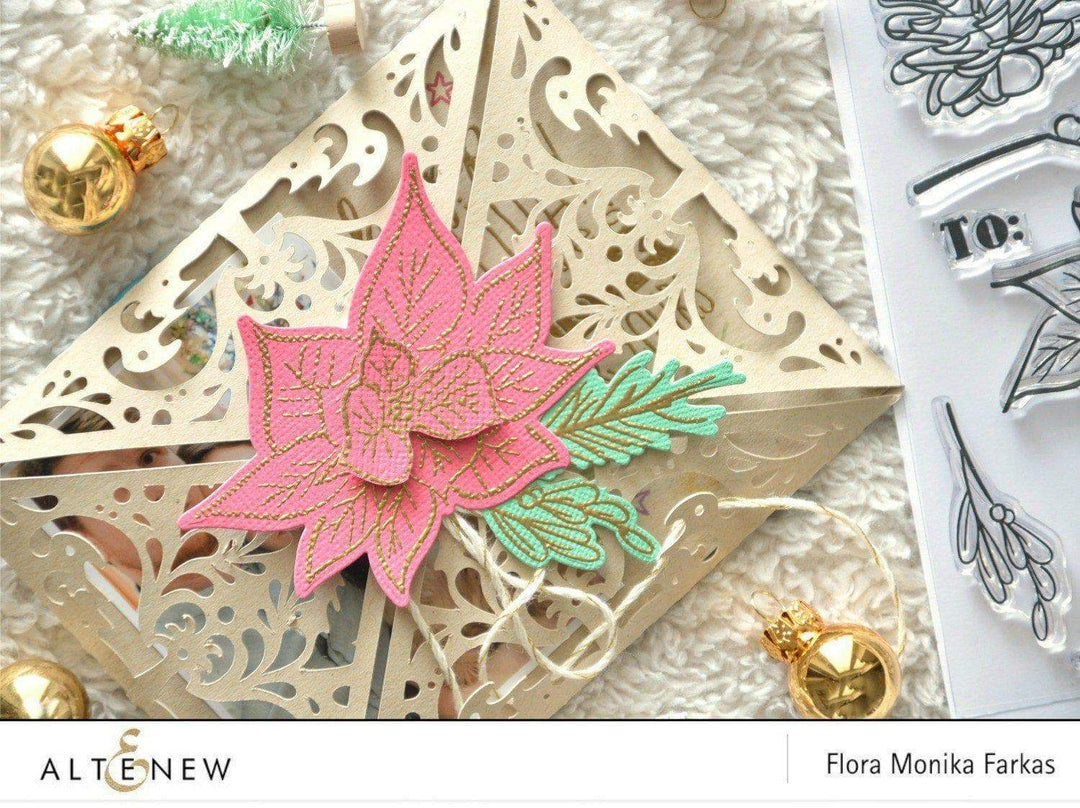 Altenew Stamp & Die Bundle Poinsettia & Pine Stamp & Die Bundle