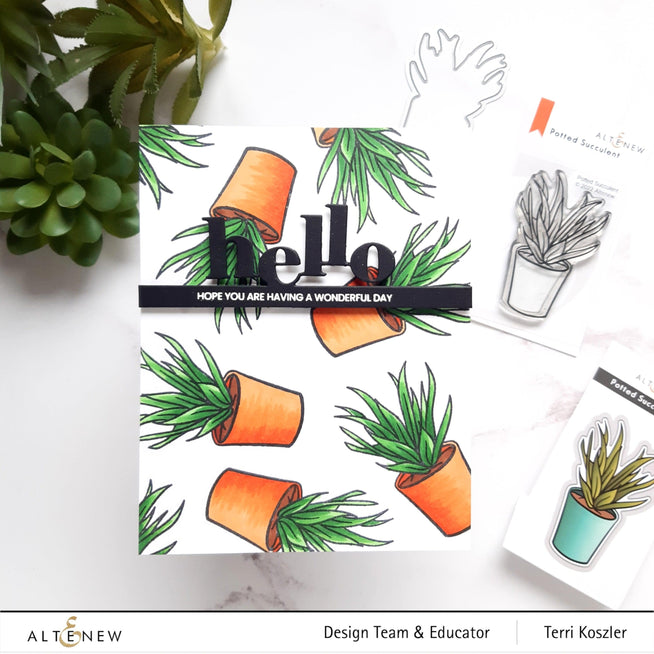 Altenew Stamp & Die Bundle Potted Succulent Stamp & Die Bundle
