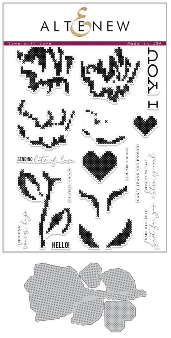 Altenew Stamp & Die Bundle Sewn with Love Stamp & Die Bundle