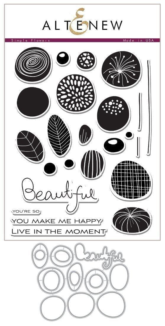 Altenew Stamp & Die Bundle Simple Flowers Stamp & Die Bundle