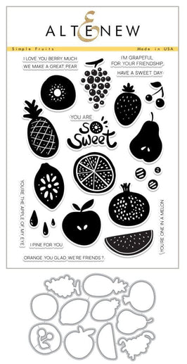 Altenew Stamp & Die Bundle Simple Fruits Stamp & Die Bundle