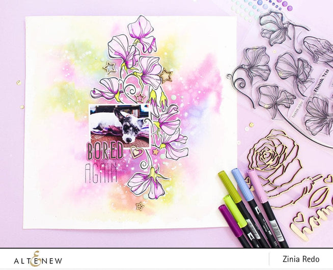 Altenew Stamp & Die Bundle Sweetest Peas Stamp & Die Bundle