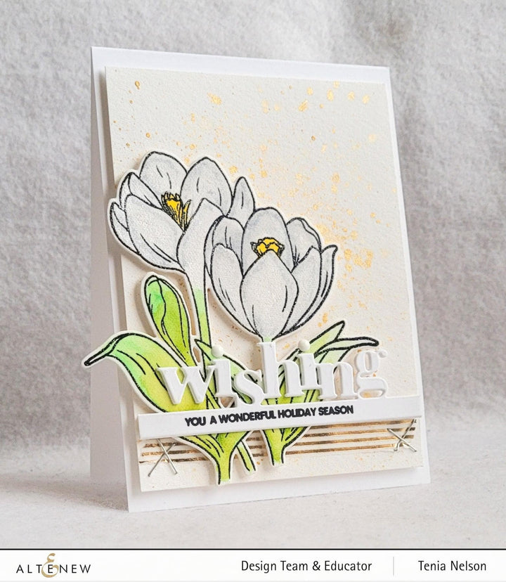 Altenew Stamp & Die Bundle Tiny Sentiments: Wishing Stamp & Die Bundle