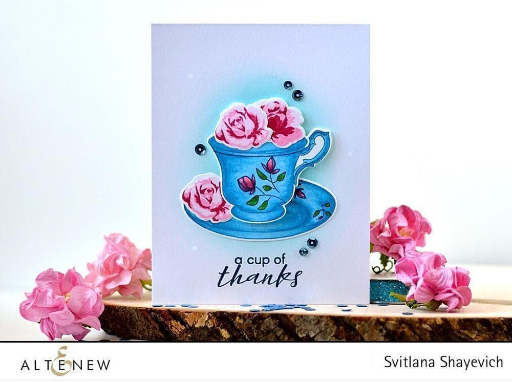 Altenew Stamp & Die Bundle Vintage Teacup Stamp & Die Bundle
