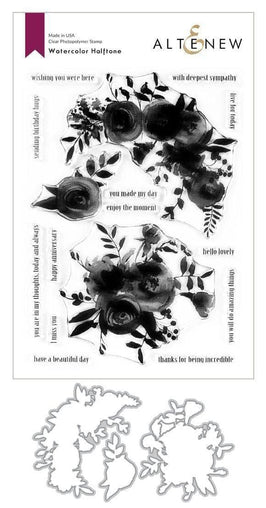 Altenew Stamp & Die Bundle Watercolor Halftone Stamp & Die Bundle