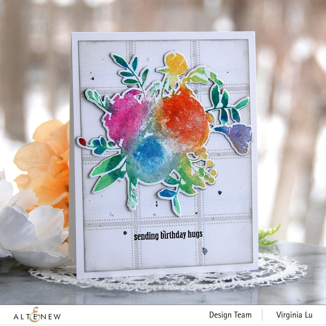 Altenew Stamp & Die Bundle Watercolor Halftone Stamp Set & Die Set & Painted Fantasy Washi Tape Bundle