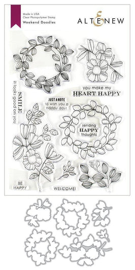 Altenew Stamp & Die Bundle Weekend Doodles Stamp & Die Bundle