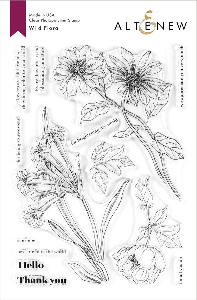 Altenew Stamp & Die Bundle Wild Flora Stamp & Die Bundle