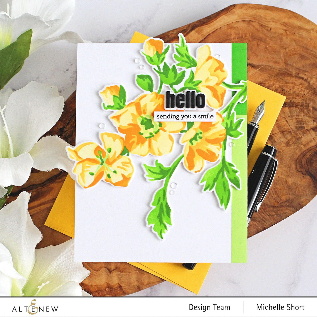 Altenew Stamp & Die Bundle Wild Geranium