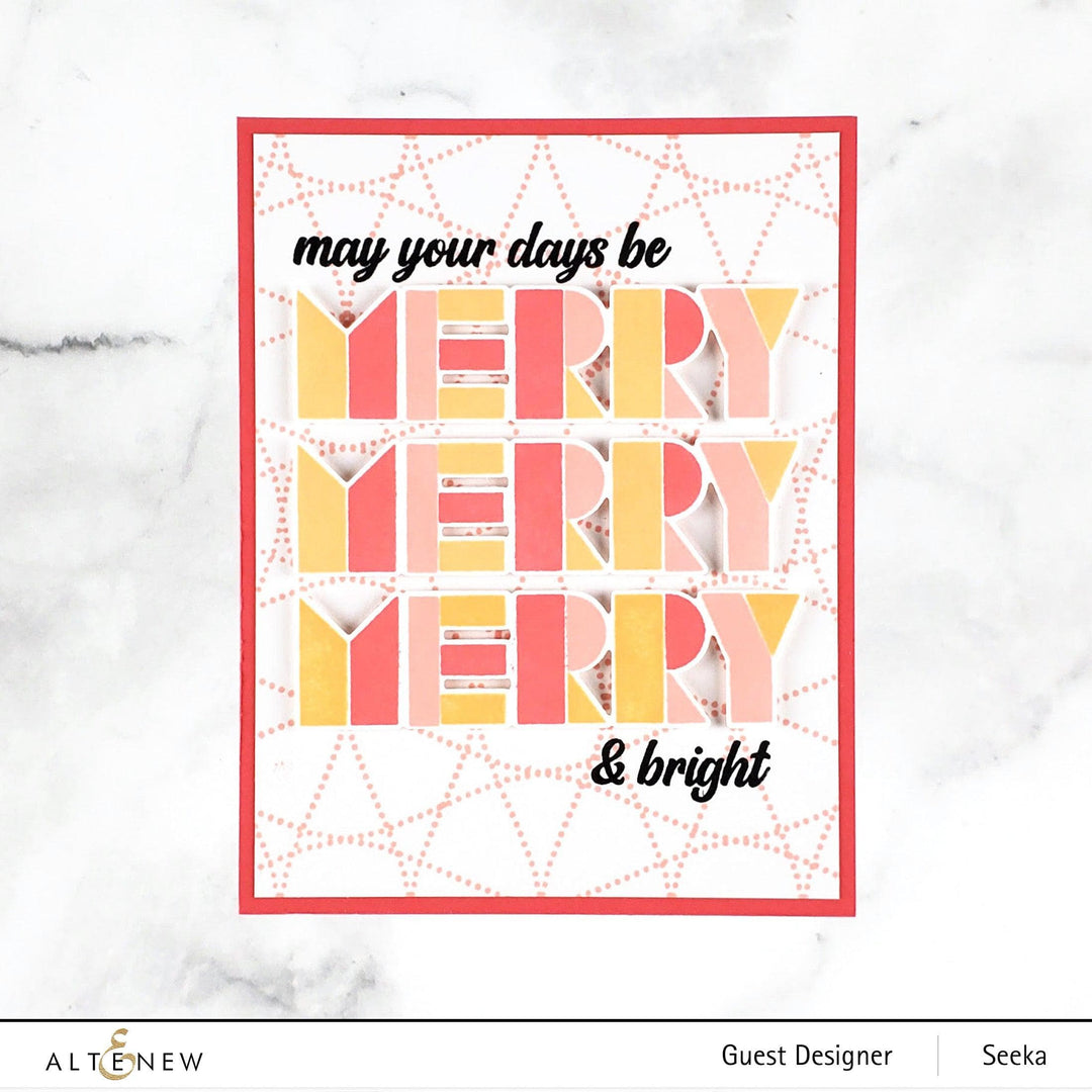 Altenew Stamp & Die Bundle Winter Typography Stamp & Die Bundle