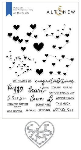Altenew Stamp & Die Bundle All the Hearts Stamp & Die Bundle