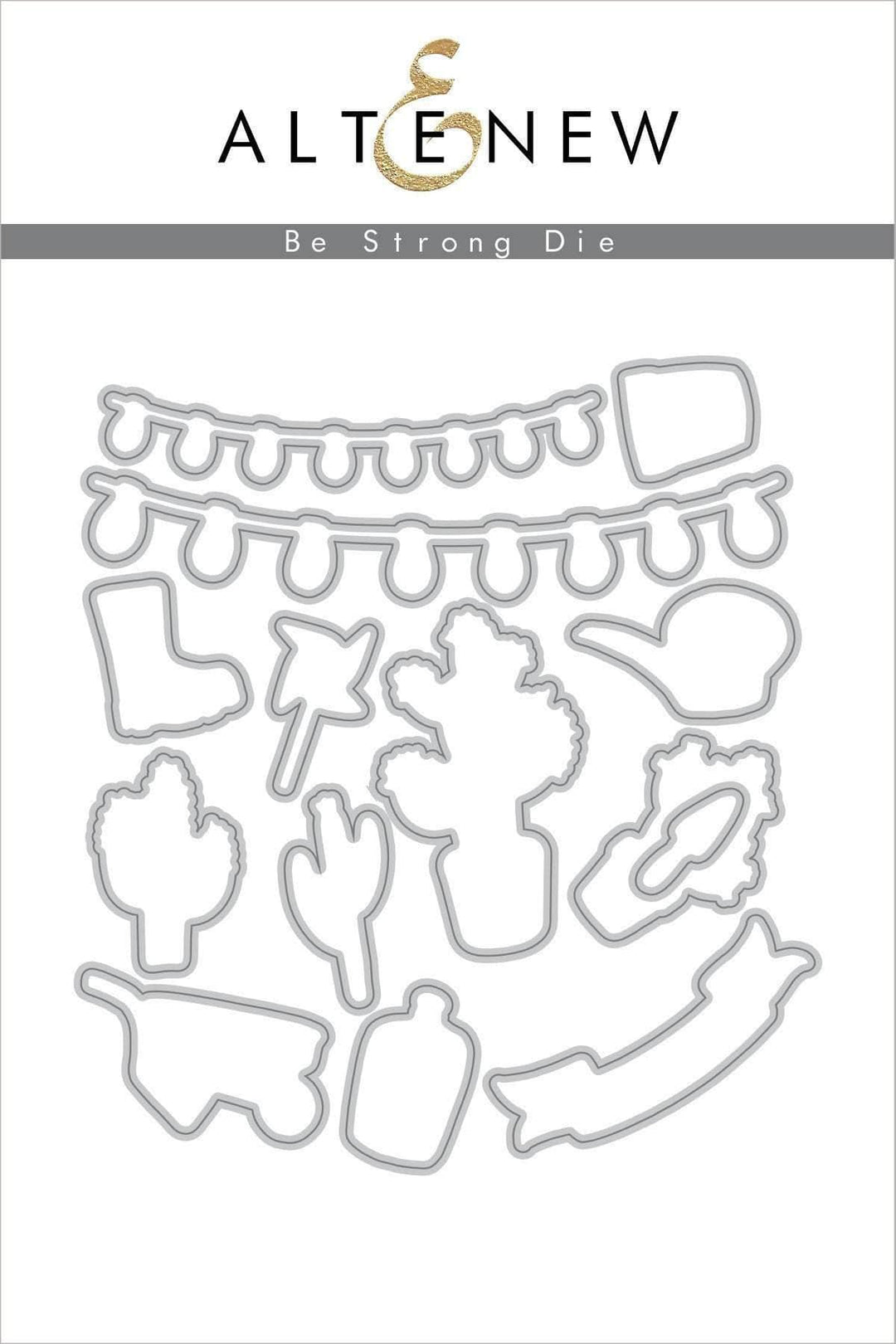 Altenew Stamp & Die Bundle Be Strong Stamp & Die Bundle