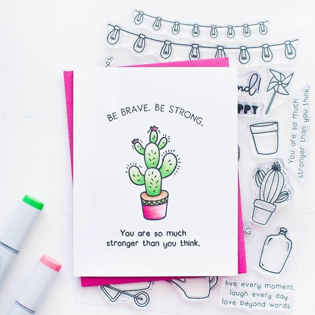 Altenew Stamp & Die Bundle Be Strong Stamp & Die Bundle
