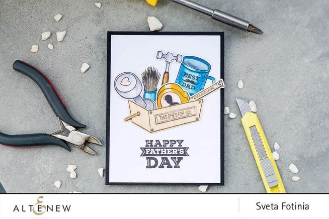 Altenew Stamp & Die Bundle Z - Best Dad Stamp & Die Bundle