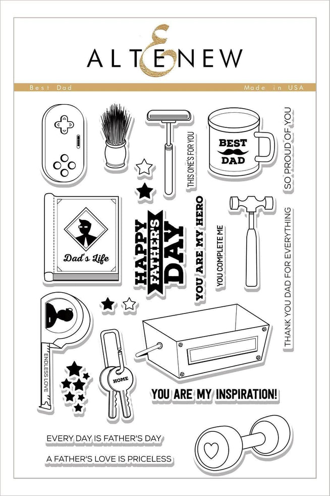 Altenew Stamp & Die Bundle Z - Best Dad Stamp & Die Bundle