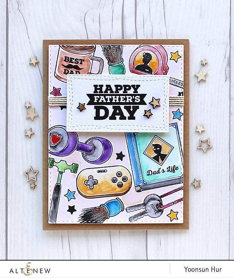 Altenew Stamp & Die Bundle Z - Best Dad Stamp & Die Bundle