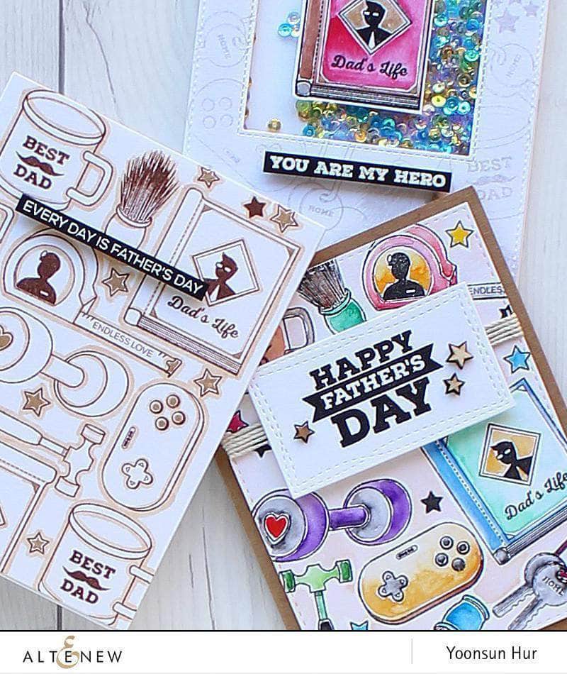 Altenew Stamp & Die Bundle Z - Best Dad Stamp & Die Bundle