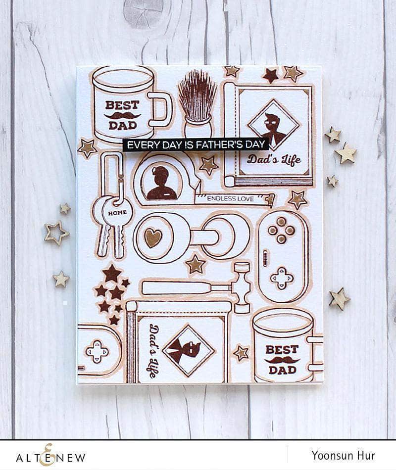 Altenew Stamp & Die Bundle Z - Best Dad Stamp & Die Bundle