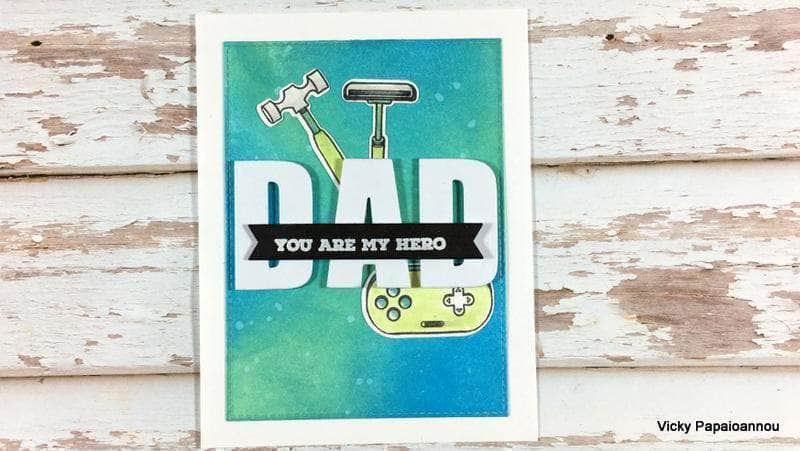 Altenew Stamp & Die Bundle Z - Best Dad Stamp & Die Bundle