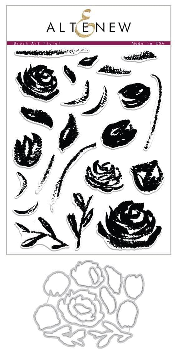 Altenew Stamp & Die Bundle Brush Art Floral Stamp & Die Bundle