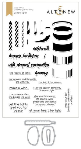 Altenew Stamp & Die Bundle Z - Candlelight Stamp & Die Bundle