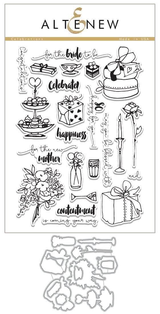 Altenew Stamp & Die Bundle Z - Celebrations Stamp & Die Bundle