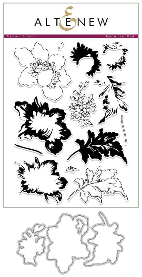 Altenew Stamp & Die Bundle Crown Bloom Stamp & Die Bundle