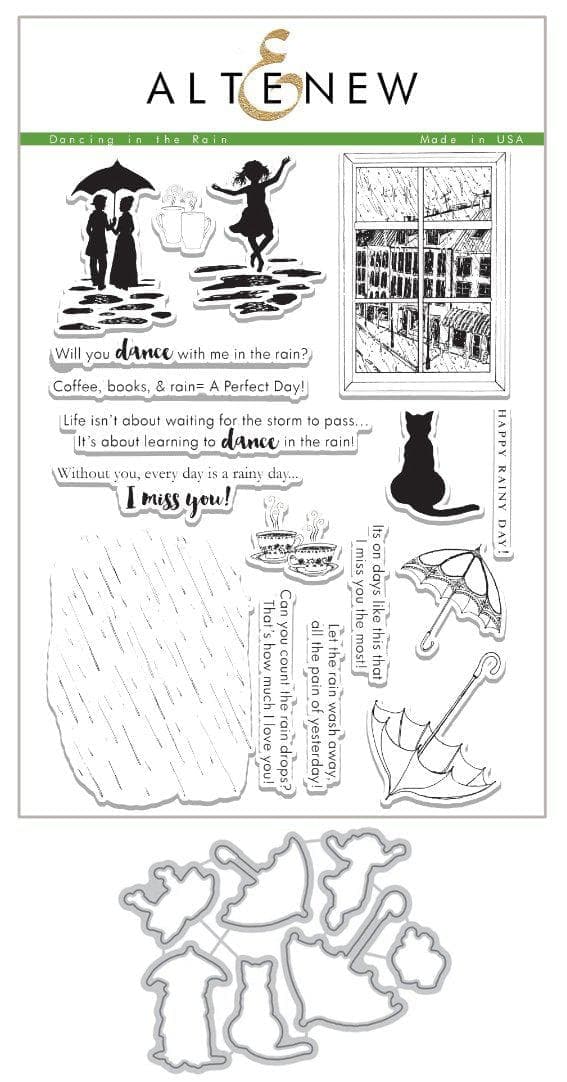 Altenew Stamp & Die Bundle Dancing In The Rain Stamp & Die Bundle