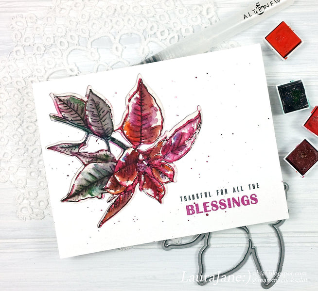 Altenew Stamp & Die Bundle Festive Poinsettia Stamp & Die Bundle