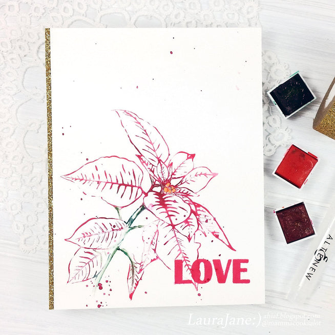 Altenew Stamp & Die Bundle Festive Poinsettia Stamp & Die Bundle