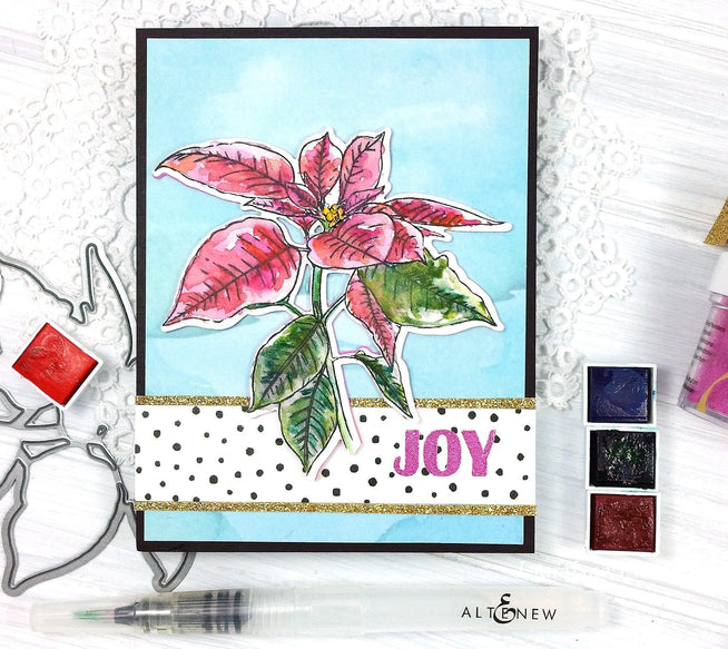 Altenew Stamp & Die Bundle Festive Poinsettia Stamp & Die Bundle