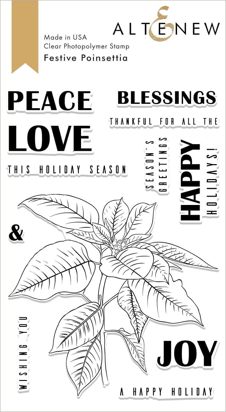Altenew Stamp & Die Bundle Festive Poinsettia Stamp & Die Bundle